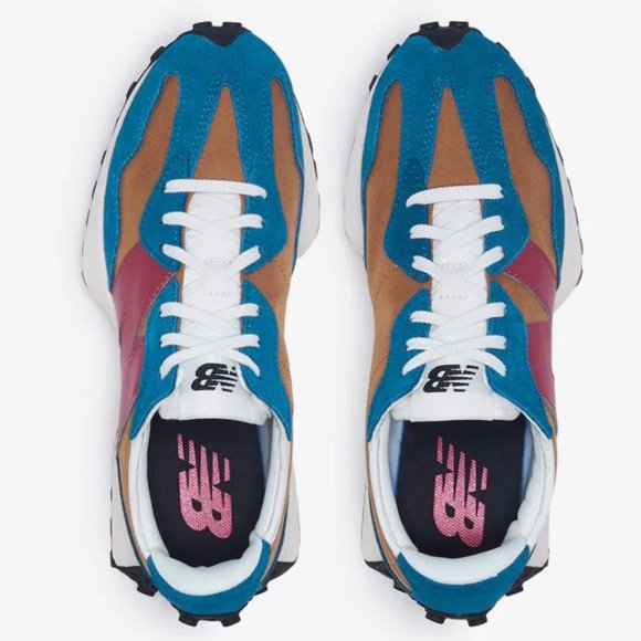 NEW BALANCE 327 Casual Women's Sneakers Shoes Teal Brown Red various sizes - Picture 8 of 11